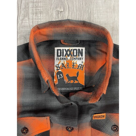 Dixxon Flannel Company Women's Small Salem 13 Flannel Orange Black Rare Fall U - Picture 4 of 8
